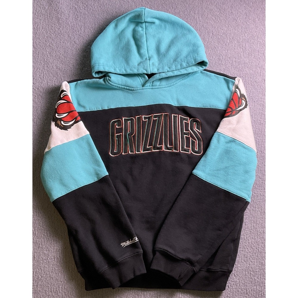 KIDS Mitchell & Ness Vancouver Grizzlies Hoodie NBA YOUTH Pullover Sweatshirt XL